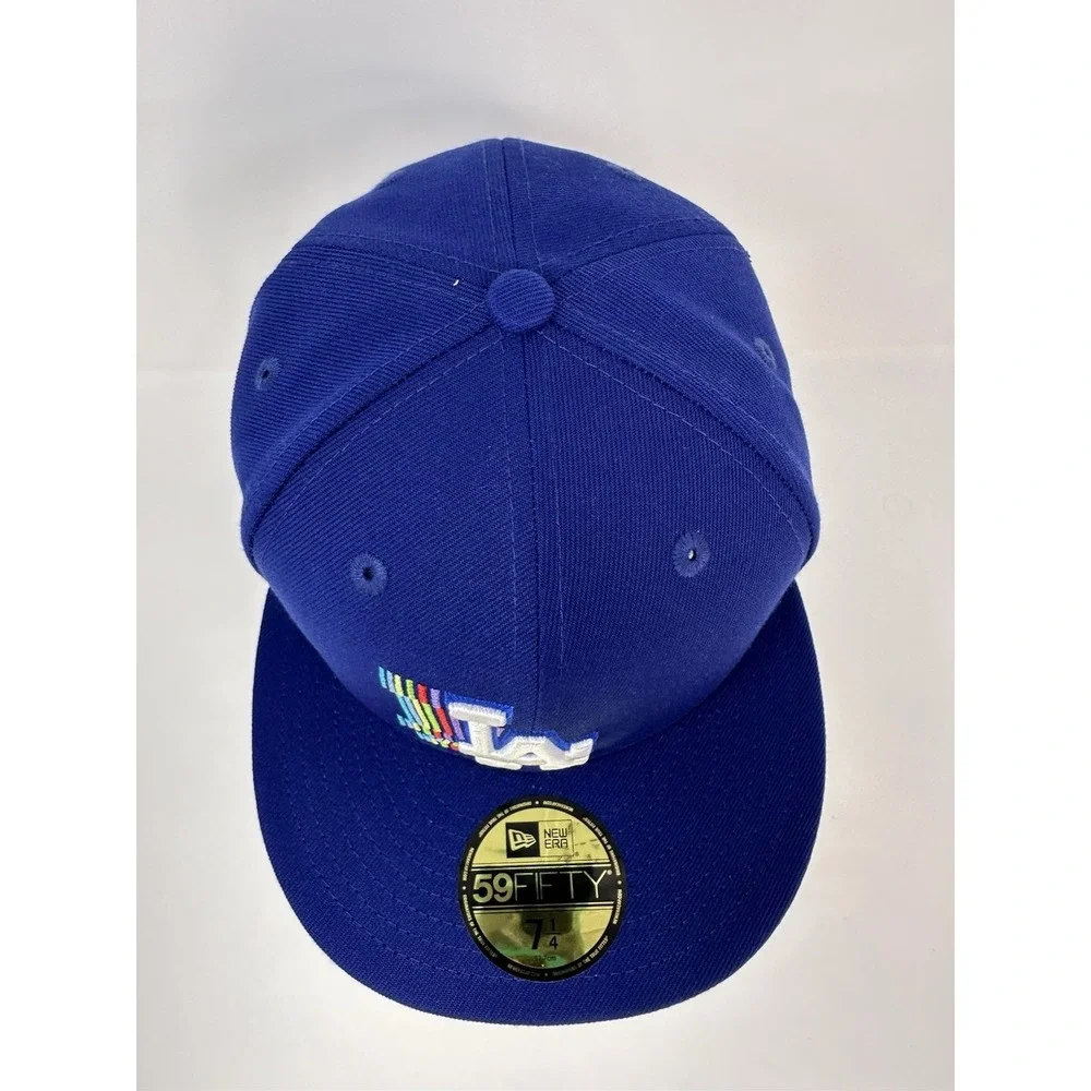 Los Angeles Dodgers Hat Fitted 7 1/4 New Era 59FIFTY 50th Annivers Stadium NEW
